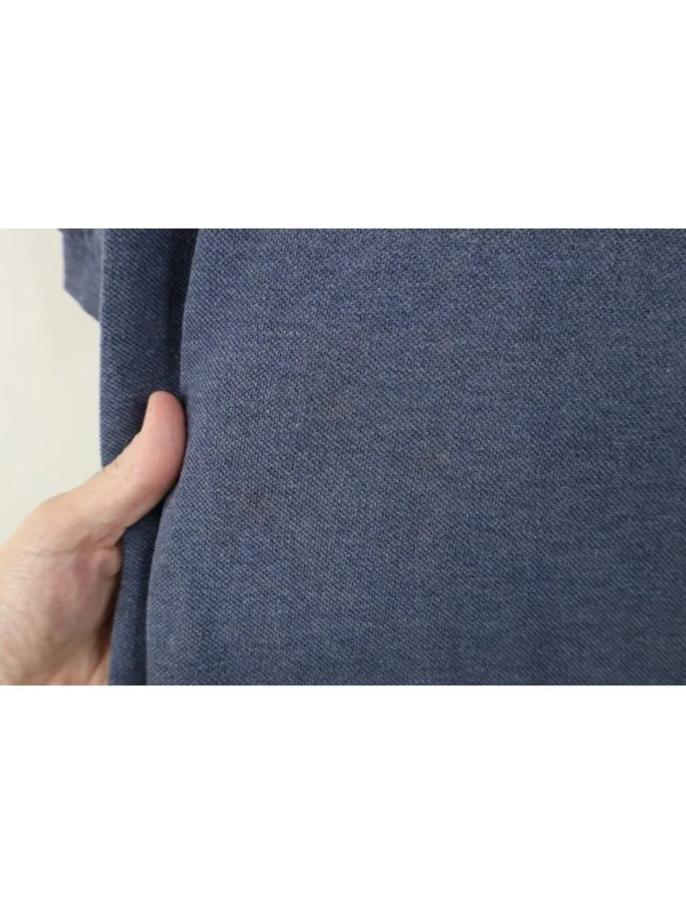 Vintage 90s Ralph Lauren Mens XL Faded Pique Cotton Knit Golf Polo Shirt Blue